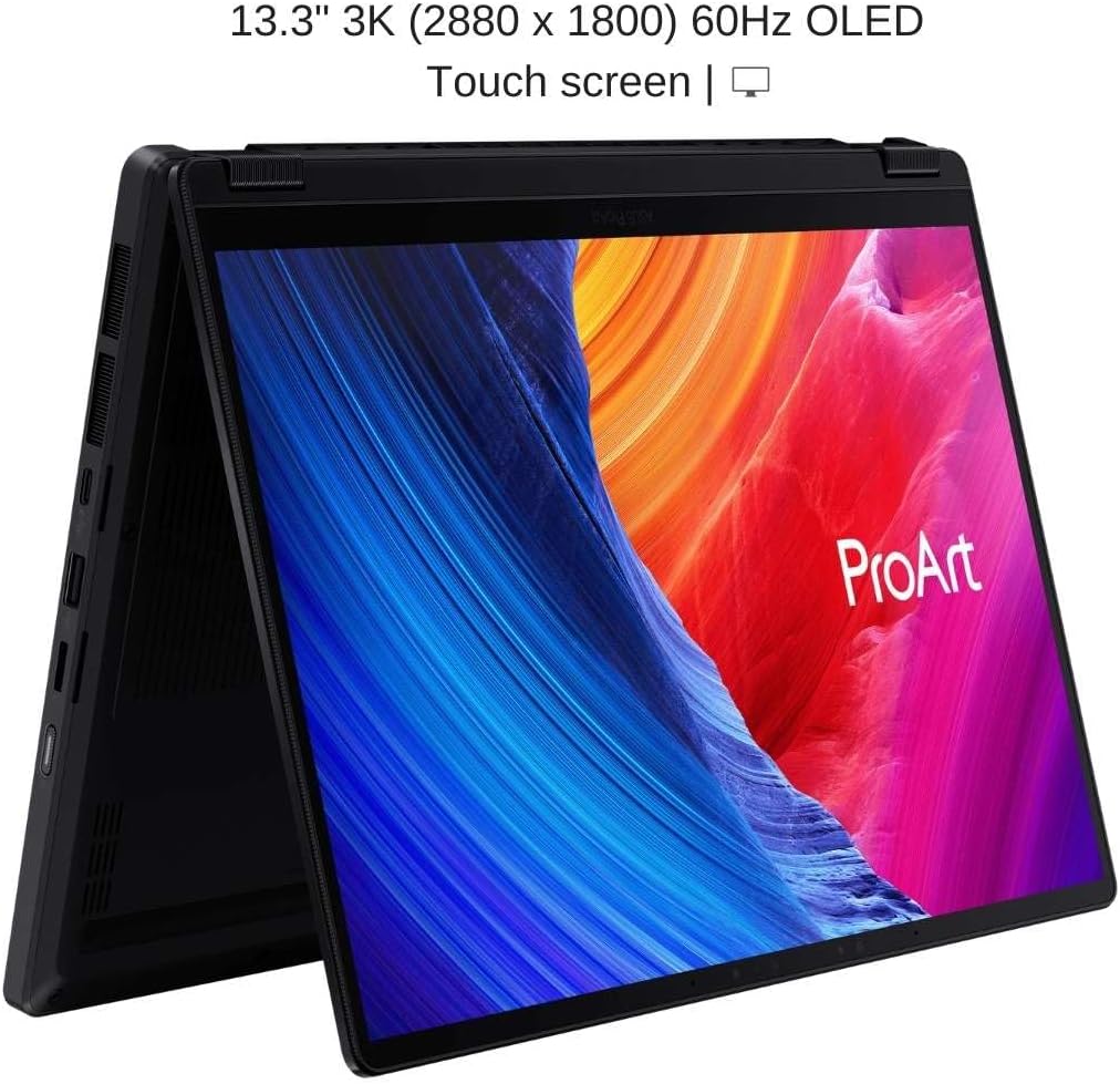 ASUS ProArt PX13 13" OLED 2-in-1 Laptop Copilot+ PC - AMD Ryzen AI Max+ 395, 64GB, 1TB SSD, 13 Inch OLED 2880x1800 Touch Screen 60Hz, Graphics AMD Radeon 8060S, Windows 11,  Nano Black