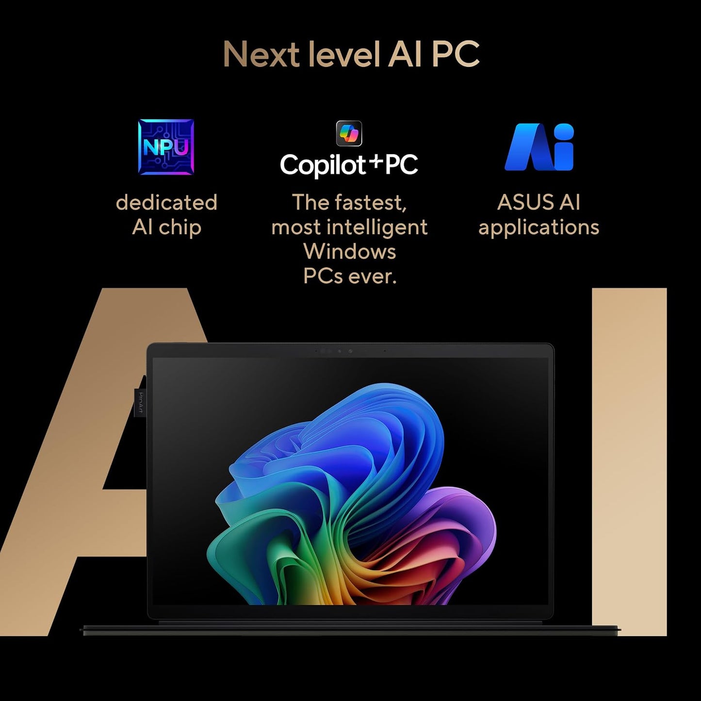ASUS ProArt PZ13 13" OLED Detachable 2-in 1 Laptop Copilot+ PC - Snapdragon X Plus - 16GB, 1TB SSD, 13 Inch OLED 2880x1800, Graphics Snapdragon X Elite Adreno, Windows 11,  Black