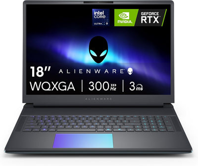 Dell Alienware 18 Area-51 Gaming Laptop Intel Ultra 9 275HX, 18.0 Inch WQXGA 300Hz, NVIDIA GeForce RTX 5080 16GB, Windows 11, Black