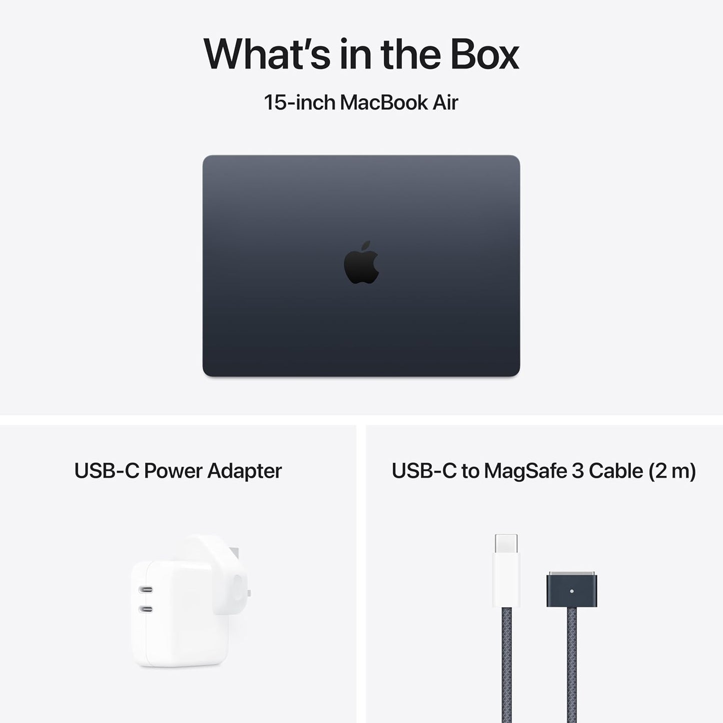 Apple MacBook Air M4 Liquid Retina 15.3 Inch 10-Core CPU 24GB RAM, 512GB SSD, macOS, Midnight Color