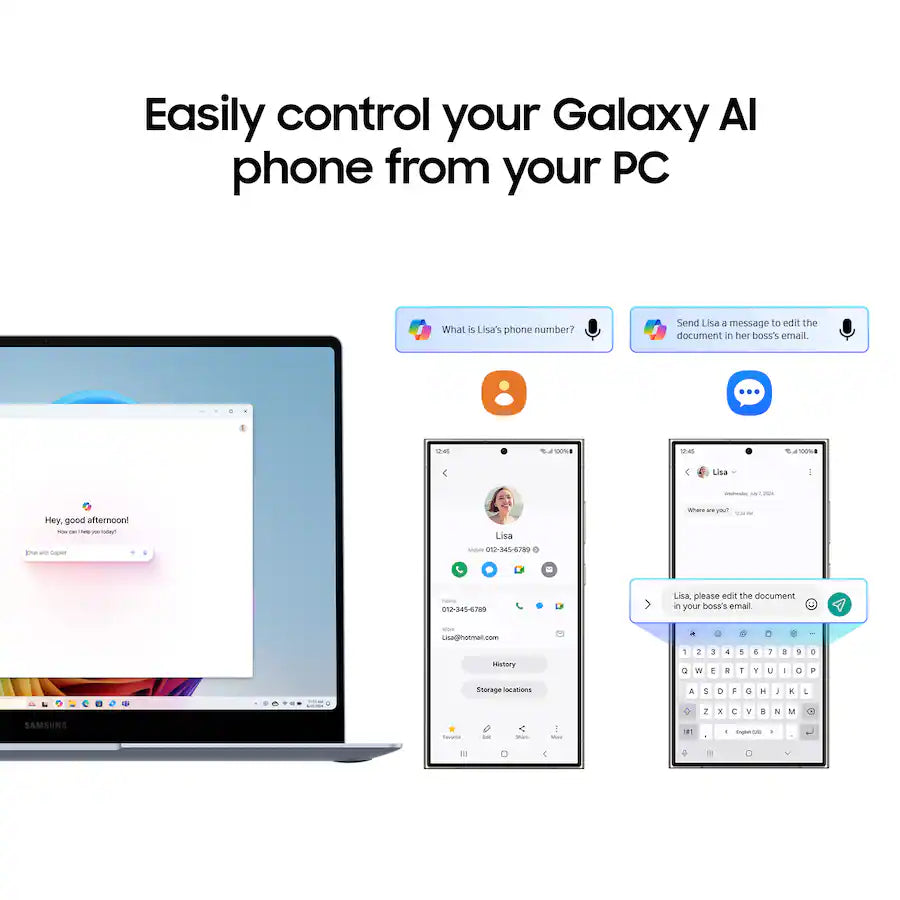 Samsung Galaxy Book4 Edge - Copilot+ PC 16 Laptop - Snapdragon X Elite 3.4Ghz, 16GB RAM, 512GB SSD, 16 Inch AMOLED Touchscreen, Windows 11, Sapphire Blue