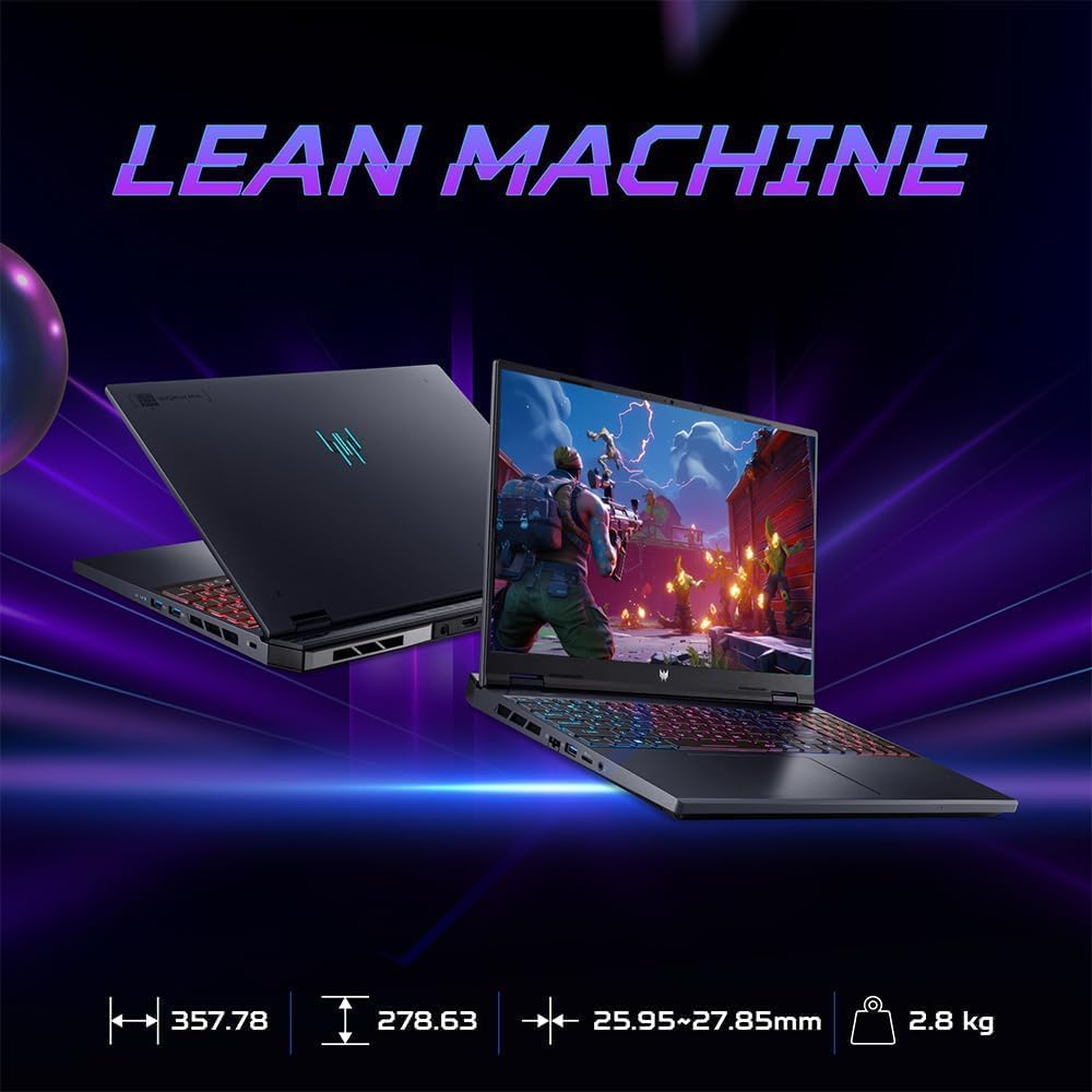 Acer Predator Helios NEO 16 Gaming Laptop, i9-14900HX, 16 Inch WUXGA 165Hz, RTX 4060 8GB, Abyssal Black  (Refurbished- Excellent Condition)