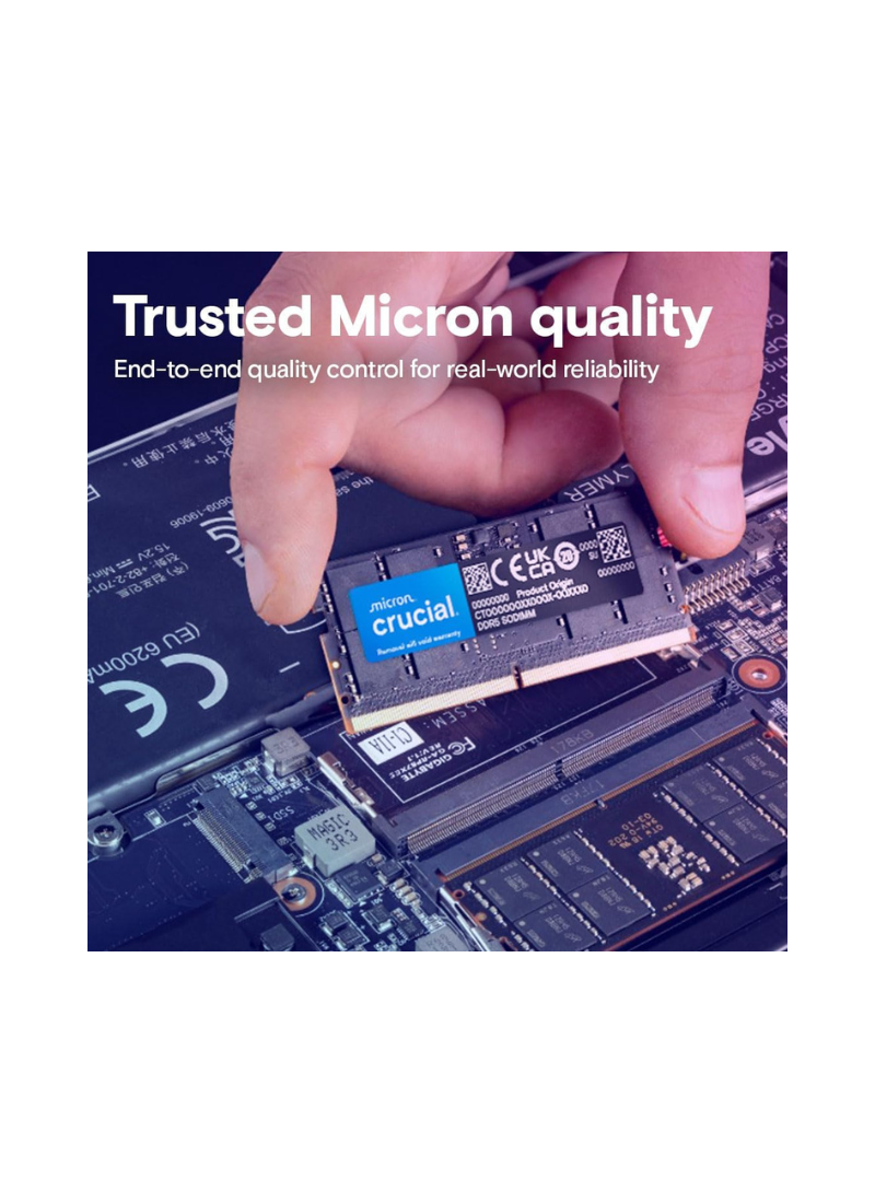 Crucial RAM 64GB Kit (2x32GB) DDR5 5600MHz Laptop Memory CT2K32G56C46S5 Black